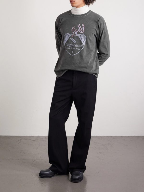 Logo-Print Pigment-Dyed Cotton-Jersey T-Shirt - OU Logo-Print Pigment-Dyed Cotton-Jersey T-Shirt - OU
