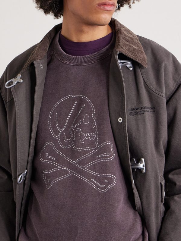 Embroidered Pigment-Dyed Cotton-Jersey Sweatshirt - CU
