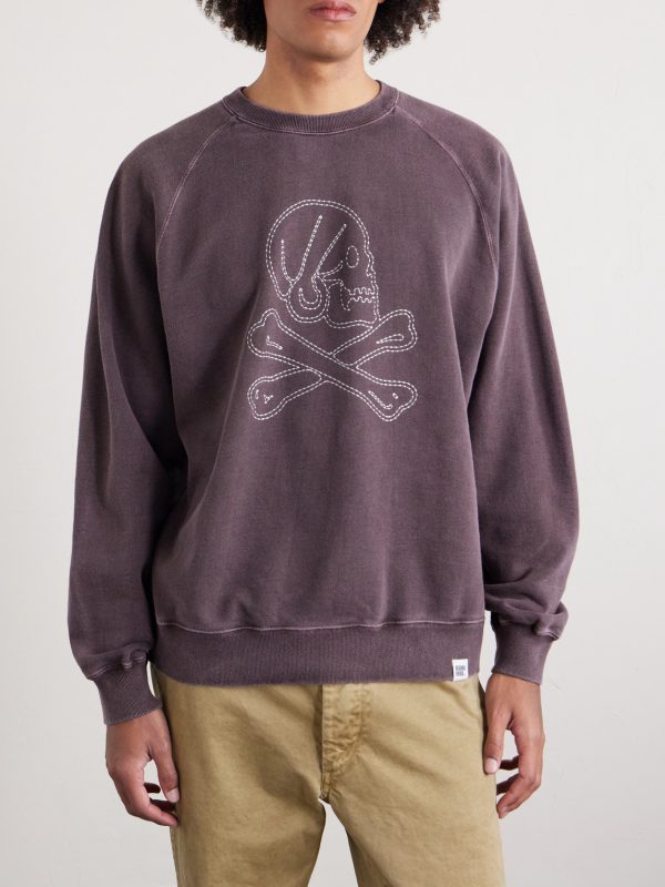 Embroidered Pigment-Dyed Cotton-Jersey Sweatshirt - FR