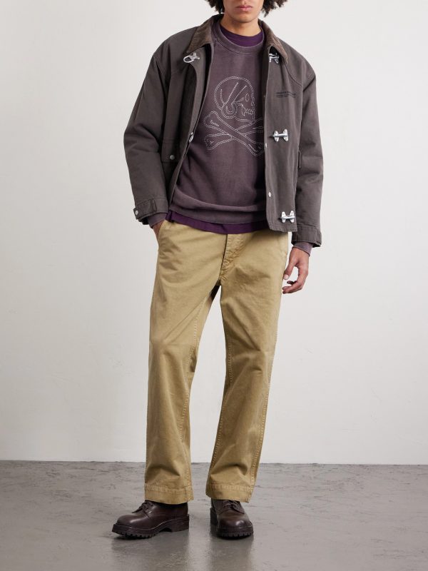 Embroidered Pigment-Dyed Cotton-Jersey Sweatshirt - OU
