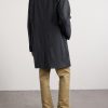 Taffeta-Trimmed Houndstooth Woven Car Coat - BK Taffeta-Trimmed Houndstooth Woven Car Coat - BK