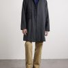 Taffeta-Trimmed Houndstooth Woven Car Coat - FR Taffeta-Trimmed Houndstooth Woven Car Coat - FR