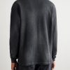 + OOTD Distressed Printed Waffle-Knit Cotton T-Shirt - BK