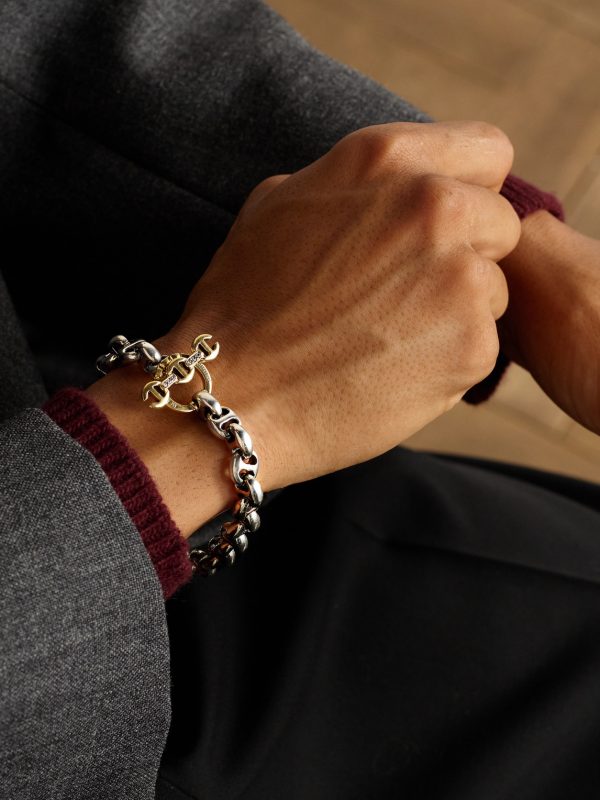 Open-Link™ Sterling Silver Diamond Chain Bracelet - OU Open-Link™ Sterling Silver Diamond Chain Bracelet - OU