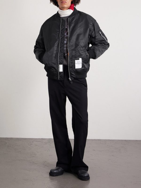 MA-1 Appliquéd Padded Twill Bomber Jacket - OU