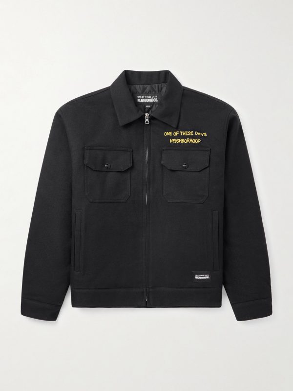 + OOTD Embroidered Cotton and Wool-Blend Twill Jacket