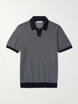 Honeycomb-Knit Organic Cotton Polo Shirt