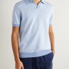 Honeycomb-Knit Organic Cotton Polo Shirt - FR Honeycomb-Knit Organic Cotton Polo Shirt - FR