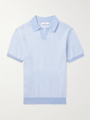 Honeycomb-Knit Organic Cotton Polo Shirt