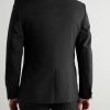 Slim-Fit Satin-Trimmed Wool Tuxedo Jacket - BK Slim-Fit Satin-Trimmed Wool Tuxedo Jacket - BK