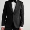 Slim-Fit Satin-Trimmed Wool Tuxedo Jacket - FR Slim-Fit Satin-Trimmed Wool Tuxedo Jacket - FR