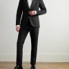 Slim-Fit Satin-Trimmed Wool Tuxedo Jacket - OU Slim-Fit Satin-Trimmed Wool Tuxedo Jacket - OU