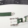 Dog In Restraint 3.5cm Studded Leather Belt - E1