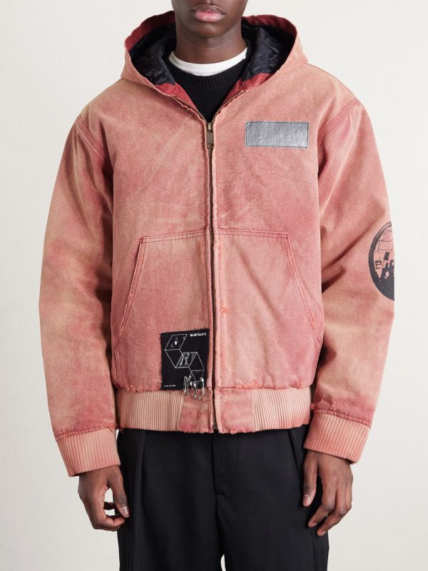 Distressed Cotton-Jersey Zip-Up Hoodie - FR Distressed Cotton-Jersey Zip-Up Hoodie - FR