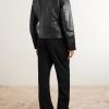 Nick Slim-Fit Panelled Leather Jacket - BK Nick Slim-Fit Panelled Leather Jacket - BK