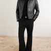 Nick Slim-Fit Panelled Leather Jacket - OU Nick Slim-Fit Panelled Leather Jacket - OU