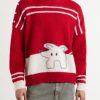 Rat Embroidered Striped Mohair and Silk-Blend Sweater - FR Rat Embroidered Striped Mohair and Silk-Blend Sweater - FR