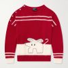 Rat Embroidered Striped Mohair and Silk-Blend Sweater Rat Embroidered Striped Mohair and Silk-Blend Sweater