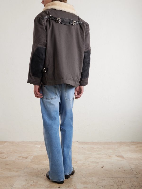 Viktor Shearling-Trimmed Padded Cotton-Twill Jacket - BK