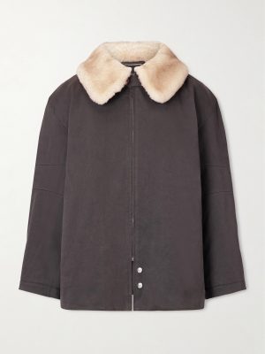Viktor Shearling-Trimmed Padded Cotton-Twill Jacket