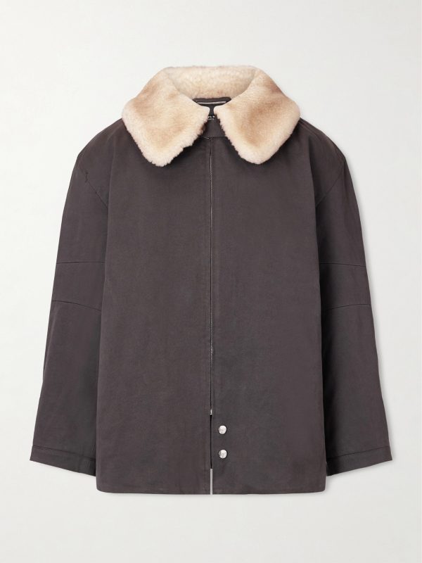 Viktor Shearling-Trimmed Padded Cotton-Twill Jacket