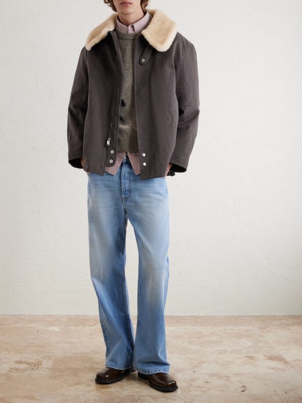 Viktor Shearling-Trimmed Padded Cotton-Twill Jacket - OU