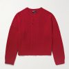 Distressed Cable-Knit Cashmere Sweater Distressed Cable-Knit Cashmere Sweater