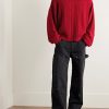 Distressed Cable-Knit Cashmere Sweater - OU Distressed Cable-Knit Cashmere Sweater - OU