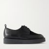 Sleeper Suede-Trimmed Leather Derby Shoes Sleeper Suede-Trimmed Leather Derby Shoes