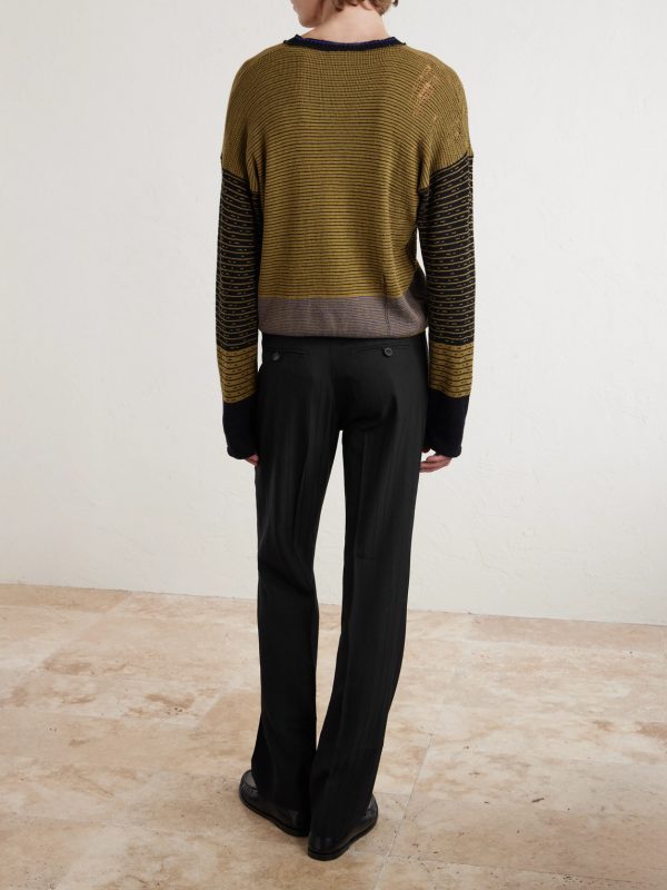 Skinny Lieutenant Straight-Leg Pinstriped Virgin Wool Trousers - BK Skinny Lieutenant Straight-Leg Pinstriped Virgin Wool Trousers - BK