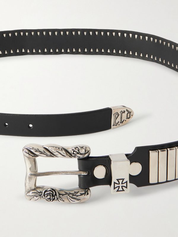 Mechanic 3.5cm Studded Leather Belt - E1