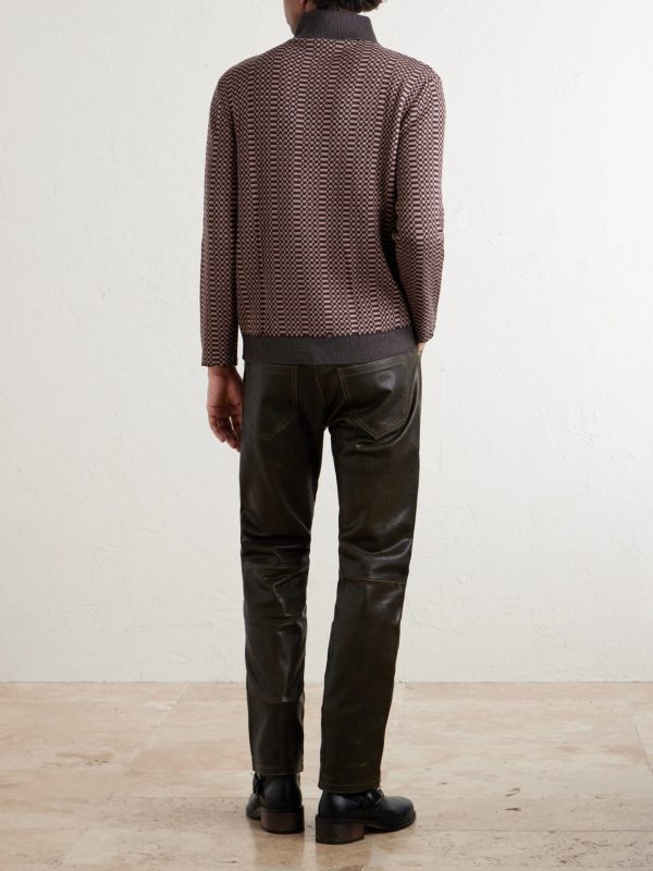 Puke & Cry Intarsia Cotton Half-Zip Sweater - BK Puke & Cry Intarsia Cotton Half-Zip Sweater - BK