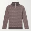Puke & Cry Intarsia Cotton Half-Zip Sweater Puke & Cry Intarsia Cotton Half-Zip Sweater