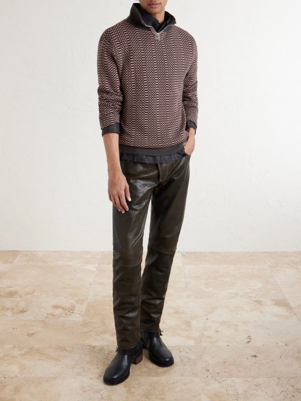 Puke & Cry Intarsia Cotton Half-Zip Sweater - OU Puke & Cry Intarsia Cotton Half-Zip Sweater - OU
