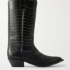 Split Ends Embroidered Leather Boots