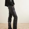 Split Ends Embroidered Leather Boots - OU