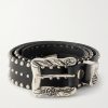 Lock Jaw 3.5cm Studded Leather Belt Lock Jaw 3.5cm Studded Leather Belt