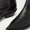 Split Ends Embroidered Leather Ankle Boots - CU Split Ends Embroidered Leather Ankle Boots - CU