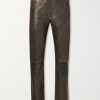 Moto Fly Slim-Fit Straight-Leg Leather Trousers Moto Fly Slim-Fit Straight-Leg Leather Trousers
