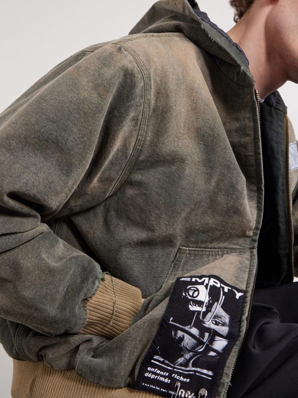 War Started Appliquéd Cotton-Canvas Hooded Jacket - CU War Started Appliquéd Cotton-Canvas Hooded Jacket - CU
