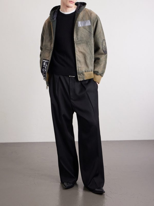 War Started Appliquéd Cotton-Canvas Hooded Jacket - OU War Started Appliquéd Cotton-Canvas Hooded Jacket - OU