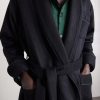 Logo-Embroidered Belted Wool and Cashmere-Blend Robe - E1 Logo-Embroidered Belted Wool and Cashmere-Blend Robe - E1