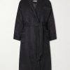 Logo-Embroidered Belted Wool and Cashmere-Blend Robe Logo-Embroidered Belted Wool and Cashmere-Blend Robe