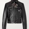 Sid Cropped Studded Embellished Leather Jacket Sid Cropped Studded Embellished Leather Jacket