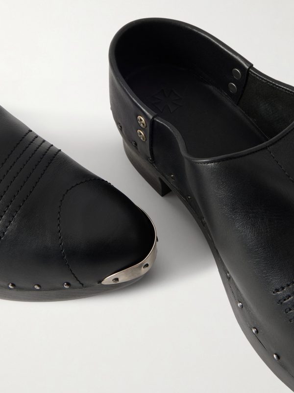 Studded Leather Clogs - CU