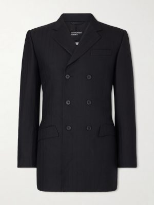 The Pierre Doubled-Breasted Pinstriped Virgin Wool-Twill Blazer The Pierre Doubled-Breasted Pinstriped Virgin Wool-Twill Blazer
