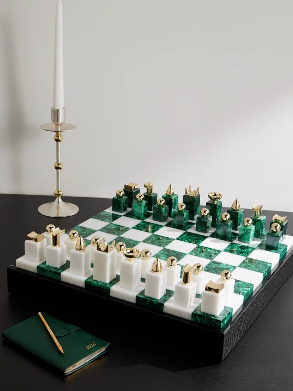 Marble and Malachite Chess Set - OU Marble and Malachite Chess Set - OU