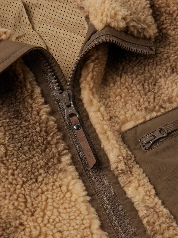 Oak Shell-Trimmed Printed Fleece Jacket - CU