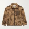 Oak Shell-Trimmed Printed Fleece Jacket