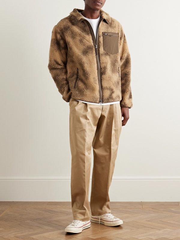 Oak Shell-Trimmed Printed Fleece Jacket - OU
